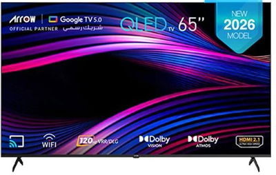 تلفزيون سمارت بدون اطار اركيو، 65 بوصة، QLED، 4K UHD، نظام جوجل، RO-65LCQ120 - اسود product image 4