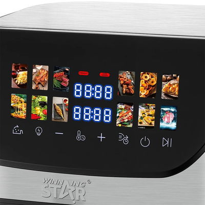 قلاية هوائية ويننج ستار، 8 لتر، 2200 واط، واي فاي، ديجتال، ST-9694 - اسود product image 6