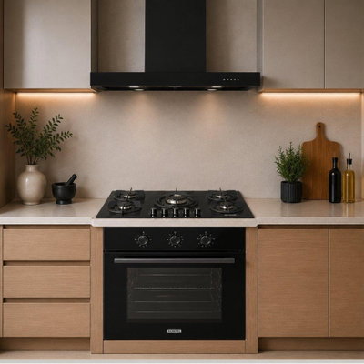 مجموعة بلت إن كومتيل، فرن بلت ان+ موقد بلت ان+ شفاط بلت ان - اسود product image 1