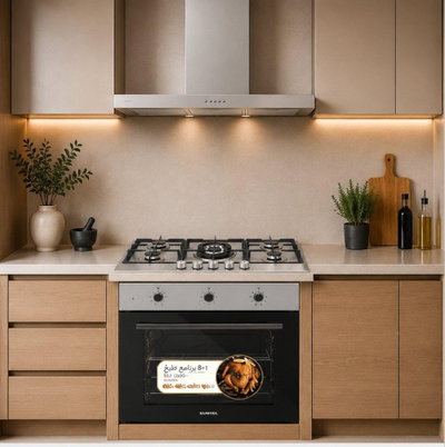 kumtel Built-in Set, Built-in Oven + Built-in Hob + Built-in Extractor Hood - Silver product image 1