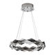 Meshkati Modern circular interlocking chandelier, 3 sizes, 3000 Kelvin, LED, 220 Watt, acrylic aluminum - rose pink product image 2