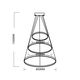 Meshkati Model Chandelier, 3 rings, 40 x 60 x 80 cm, 3000 Kelvin, 55 Watt, acrylic aluminum - black product image 3