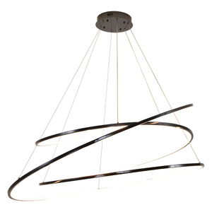 Meshkati modern Chandelier, 60 Watt, 3000 Kelvin, LED, Silicon Steel - Black product image 2