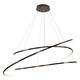 Meshkati modern Chandelier, 60 Watt, 3000 Kelvin, LED, Silicon Steel - Black product image 2
