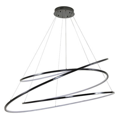 Meshkati modern Chandelier, 60 Watt, 3000 Kelvin, LED, Silicon Steel - Black product image 1