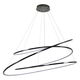 Meshkati modern Chandelier, 60 Watt, 3000 Kelvin, LED, Silicon Steel - Black product image 1
