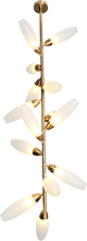 Meshkati modern chandelier, 14 bulbs, 150 x 50 cm, LED, G9 base, glass aluminum - gold product image 2