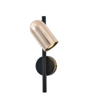 Meshtaki Modern wall lamp, one bulb, 30 x 12 cm, aluminum glass - black gold product image