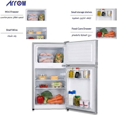 ثلاجة ديفروست ارو، 80 لتر، 2.8 قدم، فريزر علوي، RO-119RDK - فضي product image 4
