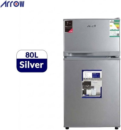 ثلاجة ديفروست ارو، 80 لتر، 2.8 قدم، فريزر علوي، RO-119RDK - فضي product image 2