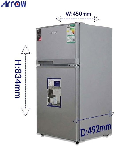 ثلاجة ديفروست ارو، 80 لتر، 2.8 قدم، فريزر علوي، RO-119RDK - فضي product image 5