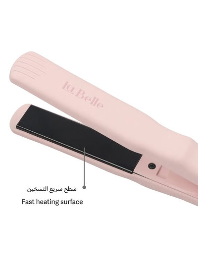 محموعة فرد الشعر 3×1 لابيل برش ميني، مجفف وكاوية فرد الشعر، 1000 واط، 3 قطع - وردي product image 5