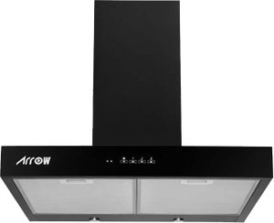 Arrow RO-60RHMB Kitchen Extractor, 60cm, 270W, High Suction Speed, 1000 m³/h Suction Power, 4 Filters - Black product image