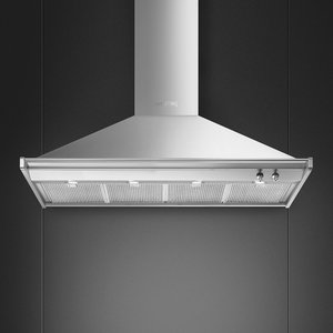 شفاط مطبخ مدمج ستانلس ستيل سميج، 120 سم، 275 واط، 3 سرعات، KD120HXE - فضي product image 2