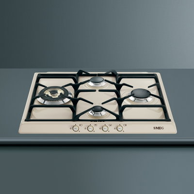 موقد سطح طاولة غاز مدمج ستانلس ستيل سميج، 60×50 سم، 4 شعلات، SR764PO - كريمي product image 2