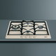 موقد سطح طاولة غاز مدمج ستانلس ستيل سميج، 60×50 سم، 4 شعلات، SR764PO - كريمي product image 2
