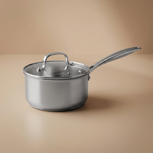 كسرولة تيتان ستانلس ستيل المونيوم مستر كوك، 18 سم، غطاء - فضي product image