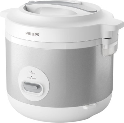Philips Hd3008/30 Rice Cooker, 775W, 1.8L, Aluminum Pot - White Gray product image 1