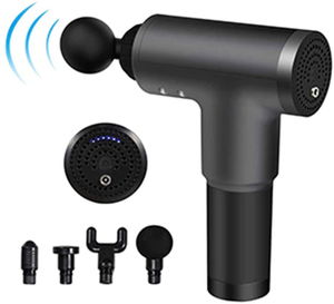 handheld massager, 6 speed levels, 4 heads - Black product image 2