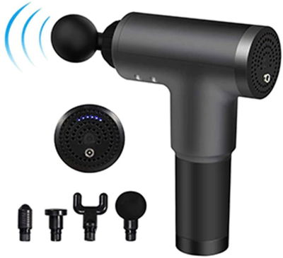 جهاز مساج يدوي، 6 مستويات سرعة، 4 رؤوس - اسود product image 2