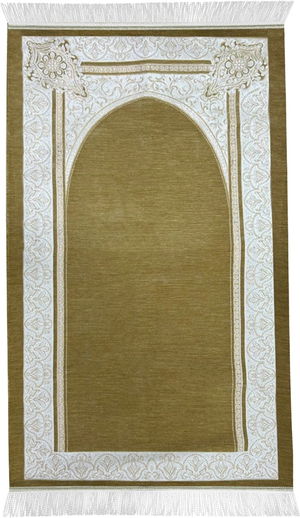 سجادة صلاة تقوي مخمل باك كومفورت، سمك 2.5 سم، 120 × 80 × 2.5 سم - زيتوني product image 2