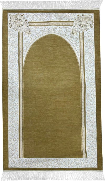 سجادة صلاة تقوي مخمل باك كومفورت، سمك 2.5 سم، 120 × 80 × 2.5 سم - زيتوني product image 2