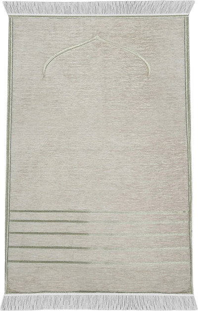 Back Comfort Al Noor Prayer Mat, Velvet , 2.5cm Thickness, 120 x 80 x 2.5cm - Beige product image 2