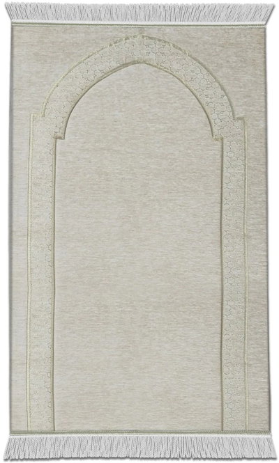 Back Comfort Al-Huda Prayer Mat, Velvet, 2.5 cm Thickness, 120 x 80 x 2.5 - Beige product image 2