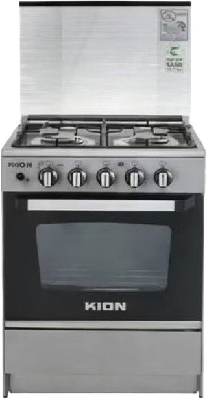 فرن غاز ستانلس ستيل كيون، 55×55 سم، 4 شعلات، KFS555B-1 - فضي product image 1
