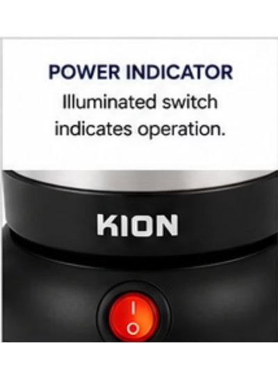 صانعة قهوة ستانلس ستيل كيون، 800 واط، 500 مل، KHD/508 - فضي اسود product image 3