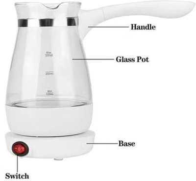 صانعة قهوة كيون، 1000 واط، 500 مل، KHD/510 - ابيض شفاف product image 4
