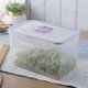 Silicone food container, 1.5L, rectangular, with a transparent blue lid. product image 3