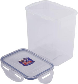حافظة طعام بلاستيك لوك اند لوك، 1 لتر، مستطيلة، غطاء - شفاف أزرق product image 2
