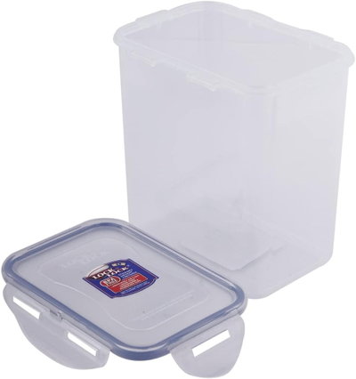 حافظة طعام بلاستيك لوك اند لوك، 1 لتر، مستطيلة، غطاء - شفاف أزرق product image 2
