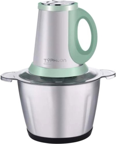 مفرمة طعام تايفون، 650 واط، 3 لتر، 4 شفرات، سرعتين، -TY-2-007G - اخضر فضي product image 1