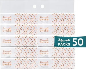 بكج مناديل ناعمة غيم، 50 عبوة، 4 طبقات، 300 منديل لكل عبوة product image