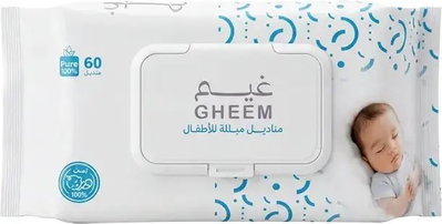 بكج مناديل مبللة للاطفال غيم، 3 عبوات، 60 منديل لكل عبوة product image 1