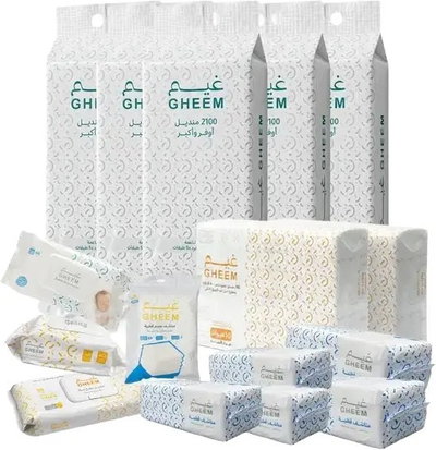 بكج مناديل غيم، 35 عبوة، مقاسات مختلفة product image 1