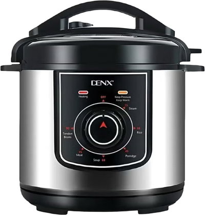 قدر ضغط كهربائي دينكس، 1000 واط، 6 لتر، DX3401 - فضي اسود product image 1