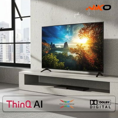 تلفزيون سمارت بدون اطار نيكو، 50 بوصة، 4K UHD، QLED، نظام ويب اوس، 3 منافذ HDMI، ريموت كنترول، 2 منفذ USB، واي فاي، بلوتوث، حامل جداري، 50NSSX - اسود product image 7