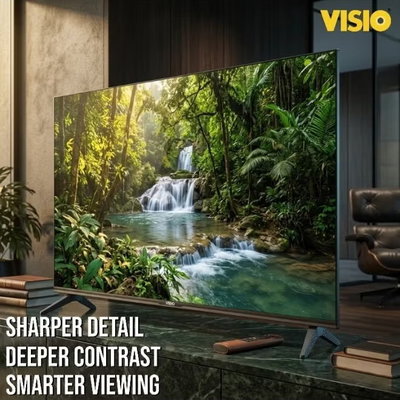 Visio 50VSJ Smart LED TV, 50-inch, 4K UHD, Android 15, Frameless, 3 HDMI Ports, 2 USB Ports, AV Port, Built-in Satellite Receiver, Wi-Fi, Wall Mount - Black product image 3