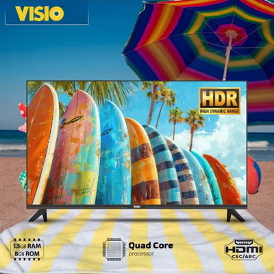 Visio 50VSJFHD Smart LED TV, 50-inch, FHD, Android 14, AV port, 3 HDMI ports, 2 USB ports, Wi-Fi, wall mount - Black product image 5