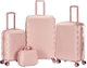طقم شنط سفر ABS ليمرا، 4 مقاسات، 4 عجلات، WM-230 - زهري product image 1