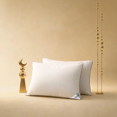 طقم وسادة جنى، 50×75 سم، 2 قطع، بوليستر (بديل الريش) - أبيض product image 3
