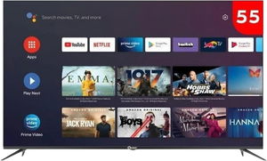 Dansat DTD55QLED 55-inch Frameless Smart TV, 4K UHD, QLED, Remote Control, Built-in Receiver, Google TV - Black product image