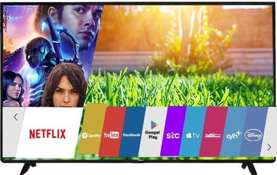 Nadco NC-55T4K 55-inch Frameless Smart TV, 4K UHD, 3 HDMI Ports, 4 USB Ports, Remote Control - Black product image 1