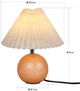 Mishkati Wooden table lamp with mesh fabric, 40 watts, 25 x 25 cm - Beige product image 2