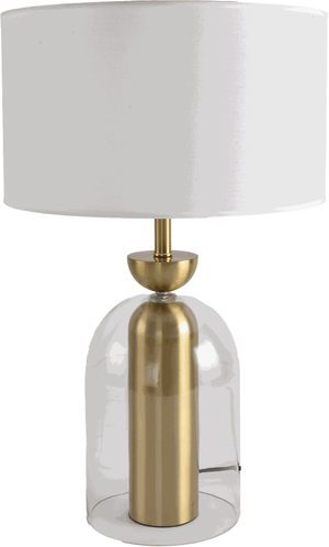 Mishkati Modern metal and glass lampshade, 60 cm - transparent gold product image 2