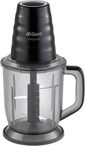 Arzum Chefshop Electric Chopper, 400W, 4 Blades, 1.5L, Single Speed, AR1161 - Black product image 1