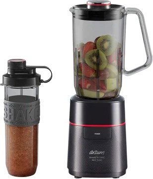 Shake & Tech Neo Maxi Arzum Electric Blender, 500W, 570ml Bowl, 1L Jug, 1 Speed, AR1174 - Black product image 1